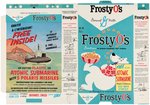 GENERAL MILLS FROSTY O's FILE COPY CEREAL BOX FLAT WITH ATOMIC SUBMARINE OFFER & PREMIUM.