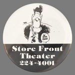 REAGAN WEARING "RAP MASTER RONNIE" BUTTON CARTOON.