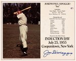 JOE DiMAGGIO (HOF) SIGNED INDUCTION DAY PHOTO.