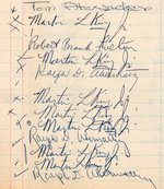 "LETTER FROM A BIRMINGHAM JAIL" MARTIN LUTHER KING MULTI SIGNED BIRMINGHAM JAILHOUSE LOGBOOK PAGES.
