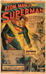 ATOM MAN VS. SUPERMAN MOVIE SERIAL POSTER SIGNED BY KIRK ALYN.