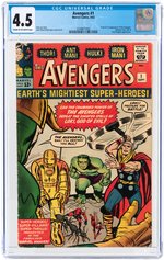 AVENGERS #1 SEPTEMBER 1963 CGC 4.5 VG+ (FIRST AVENGERS).