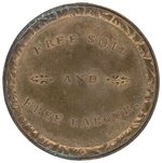 VAN BUREN “FREE SOIL AND FREE LABOR” BRASS SHELL DeWITT 1848-1.