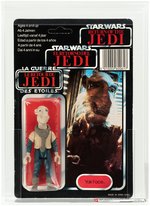 PALITOY STAR WARS: RETURN OF THE JEDI - YAK FACE TRI-LOGO 70 BACK-D AFA 75 EX+/NM (NO WEAPON).