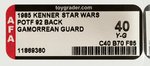 STAR WARS: POWER OF THE FORCE - GAMORREAN GUARD 92 BACK AFA 40 Y-GOOD.