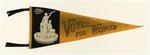 "WOMAN SUFFRAGE PARTY" GRAPHIC "VOTES FOR WOMEN" FELT PENNANT.