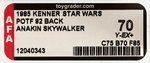 STAR WARS: POWER OF THE FORCE - ANAKIN SKYWALKER 92 BACK AFA 70 Y-EX+.