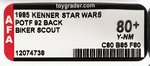 POWER OF THE FORCE - BIKER SCOUT 92 BACK AFA 80+ Y-NM.