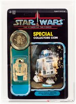 STAR WARS: THE POWER OF THE FORCE - ARTOO-DETOO (R2-D2) POP-UP LIGHTSABER 92 BACK AFA 80 Y-NM.