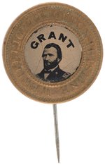 GRANT "WE WILL FIGHT IT OUT ON THIS LINE" FERROTYPE STICKPIN BADGE.