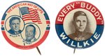 WILLKIE "THE AMERICAN WAY OF LIFE" JUGATE & "EVERY 'BUDDY'" BUTTON PAIR.