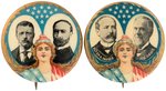 ROOSEVELT & PARKER PAIR OF LADY LIBERTY JUGATE BUTTONS.