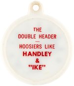 "HOOSIERS LIKE HANDLEY & IKE" SCARCE 1956 INDIANA COATTAIL.