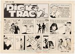 DICK TRACY 1978 SUNDAY PAGE ORIGINAL ART BY RICK FLETCHER.