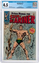 SUB-MARINER #1 MAY 1968 CGC 4.5 VG+.