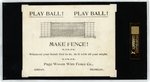 1896-97 PAGE FENCE GIANTS TRADE CARD WITH GRANT JOHNSON & CHARLES GRANT SGC VG 3.