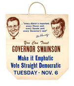 JFK AND MICHIGAN GOVERNOR SWAINSON 1962 LARGE JUGATE SHOPPING BAG.