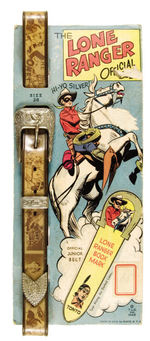 "THE LONE RANGER OFFICIAL BELT" ON STORE CARD.