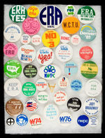 ERA & WOMEN'S RIGHTS COLLECTION OF 44 BUTTONS.