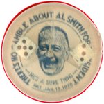 "THERE'S NO GAMBLE ABOUT AL SMITH FOR PRESIDENT" PORTRAIT DICE GAME.