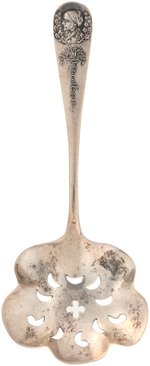 WOMEN'S SUFFRAGE "SUSAN B. ANTHONY POLITICAL EQUALITY" SUGAR SIFTER SPOON.