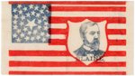 JAMES G. "BLAINE" 1884 PORTRAIT ON 36 STAR AMERICAN FLAG.