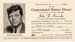 "SENATOR KENNEDY" PRE-PRESIDENTIAL 1956 DETROIT, MI EVENT TICKET REQUEST CARD.