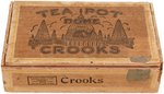 "TEA POT DOME CROOKS" CIGAR BOX 1924 ANTI-COOLIDGE CIGAR BOX.