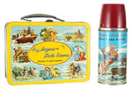 "ROY ROGERS AND DALE EVANS DOUBLE R BAR RANCH" METAL LUNCH BOX W/THERMOS.