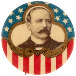 PARKER RARE AND STRIKING PATRIOTIC PORTRAIT BUTTON HAKE #132.