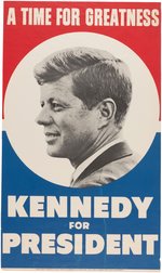 KENNEDY "A TIME FOR GREATNESS" LARGEST SIZE OF THIS CLASSIC 1960 POSTER.