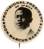 MARCUS GARVEY BLACK NATIONALIST & BACK TO AFRICA PROPONENT PORTRAIT BUTTON.