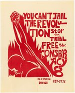 "YOU CAN'T JAIL THE REVOLUTION" STRIKING CHICAGO EIGHT POSTER.