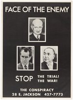 NIXON, DAILY, HOFFMAN "FACE OF THE ENEMY" CHICAGO SEVEN POSTER.