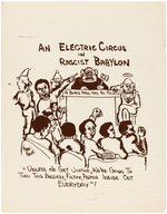 "AN ELECTRIC CIRCUS IN RACIST BABYLON" CHICAGO 8 BLACK PANTHER PARTY POSTER.