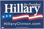 HILLARY CLINTON SIGNED 2016 DEMOCRATIC CAMPAIGN POSTER.