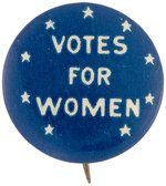 "VOTES FOR WOMEN" SUFFRAGE NINE STAR BUTTON.