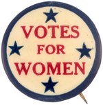 "VOTES FOR WOMEN" SUFFRAGE FOUR STAR BUTTON.