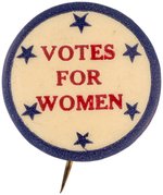 "VOTES FOR WOMEN" SUFFRAGE SIX STAR BUTTON.