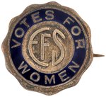 WOMEN'S SUFFRAGE "EFS" NEW YORK EQUAL FRANCHISE SOCIETY RARE ENAMEL BADGE.