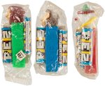 PEZ DISPENSERS IN ORIGINAL CELLO TRIO (CLOWN, LITTLE LION AND MONKEY SAILOR).