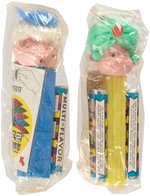 PEZ DISPENSERS IN ORIGINAL CELLO PAIR (BOY W/BASEBALL CAP AND MAHARAJAH).