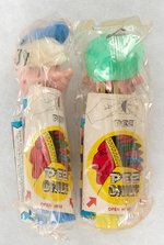 PEZ DISPENSERS IN ORIGINAL CELLO PAIR (BOY W/BASEBALL CAP AND MAHARAJAH).