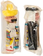 PEZ DISPENSERS IN ORIGINAL CELLO PAIR (MEXICAN AND SHEIK).