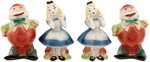 ALICE IN WONDERLAND REGAL CHINA SALT & PEPPER PAIR.