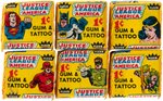 JUSTICE LEAGUE OF AMERICA TATTOO GUM FLEER FULL DISPLAY BOX (FLEER ARCHIVES).