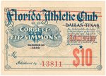 JAMES CORBETT VS. BOB FITZSIMMONS 1895/1897 TICKET STUB.