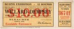 JESS WILLARD VS. JACK DEMPSEY 1919 FULL TICKET.