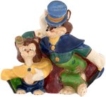 PINOCCHIO - HONEST JOHN & GIDEON RARE CERAMIC FIGURINE BY BRAYTON LAGUNA.