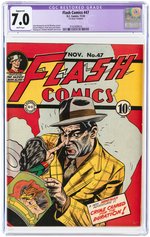 FLASH COMICS #47 NOVEMBER 1943 CGC RESTORED APPARENT 7.0 FINE/VF.